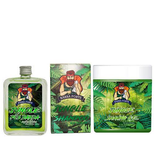 Assistência Técnica, SAC e Garantia do produto Barba Forte Shampoo em Barra Junlge 130g + Shaving Gel Jungle 500g + Loção Pós Barba 100ml