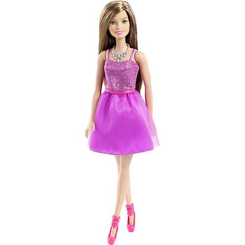 Assistência Técnica, SAC e Garantia do produto Barbie Básica Glitz Vestido Roxo Tulê - Mattel