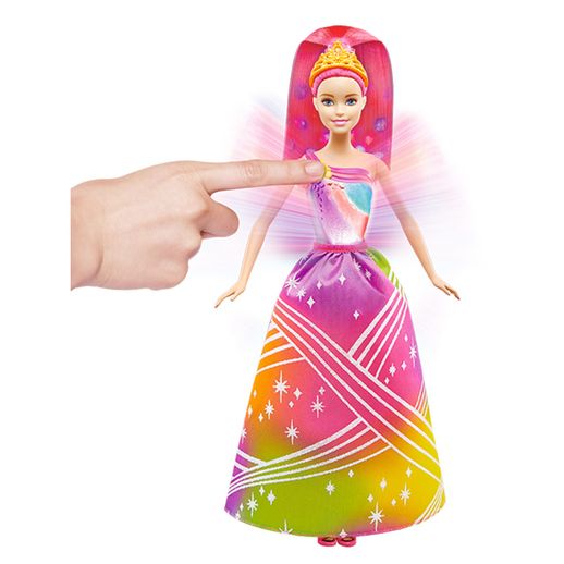 Assistência Técnica, SAC e Garantia do produto Barbie Fantasia Princesa Luzes Arco Iris - Mattel