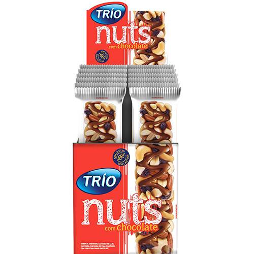 Assistência Técnica, SAC e Garantia do produto Barra de Cereal Nuts Tradicional com Chocolate 12 Unidades - Trio