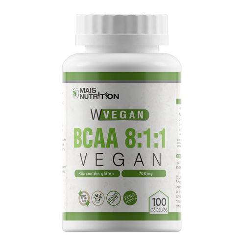 Assistência Técnica, SAC e Garantia do produto BCAA Vegan 100 Capsulas 800mg 8:1:1 - Mais Nutrition