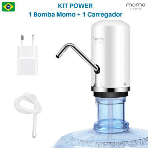 Assistência Técnica, SAC e Garantia do produto Bebedouro Bomba Elétrica de Água para Galão Momo Lifestyle Kit Power Recarregável Sem Fio Branco