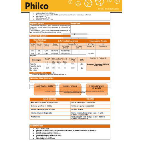 Assistência Técnica, SAC e Garantia do produto Bebedouro Philco Pbe02bf com Compressor - Branco
