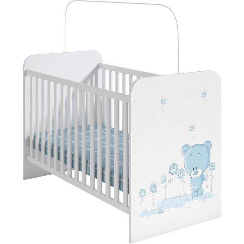 Assistência Técnica, SAC e Garantia do produto Berço Kids 100% MDF Branco Desenho Urso Azul - Serpil