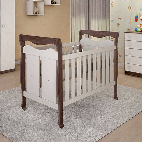 Assistência Técnica, SAC e Garantia do produto Berço Mini Cama Painel Liso com Rodízios Tiago Tigus Baby Branco/Nogueira