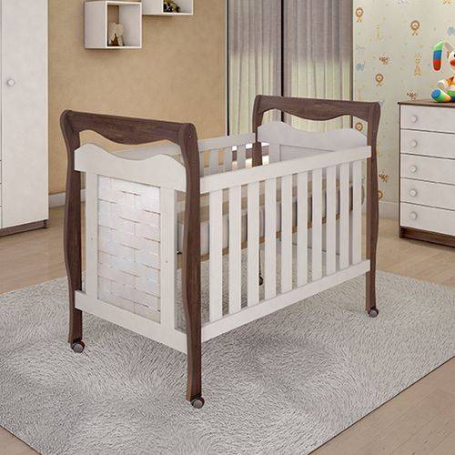 Assistência Técnica, SAC e Garantia do produto Berço Mini Cama Painel Treliça com Rodízios Tiago Tigus Baby Branco/Nogueira