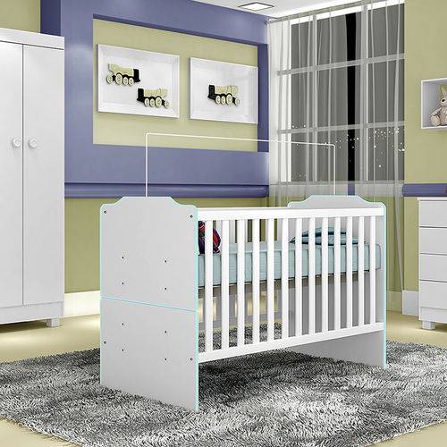 Assistência Técnica, SAC e Garantia do produto Berço Minicama Titico Branco com Azul - Tigus Baby