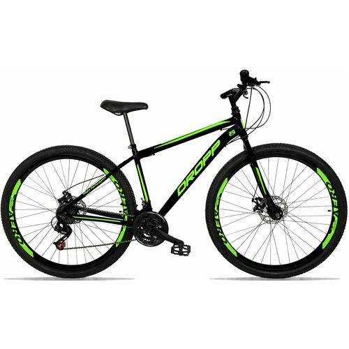 Assistência Técnica, SAC e Garantia do produto Bicicleta Aro 29 DROPP AÇO 21v Marchas com Freio a Disco Mecânico Preto com Verde