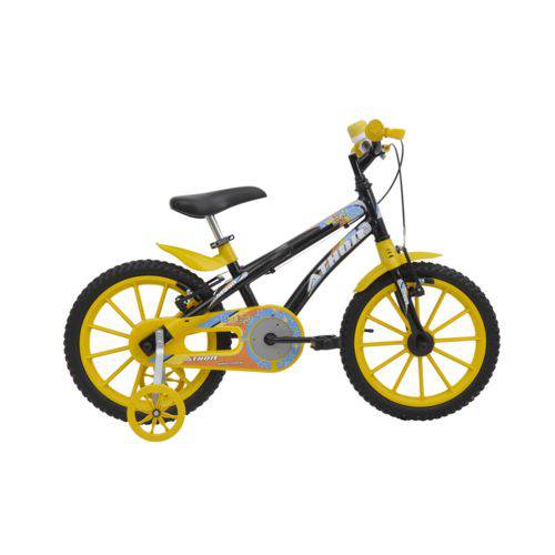 Assistência Técnica, SAC e Garantia do produto Bicicleta Athor Aro 16 Baby Lux Masculino Preta com Kit Amarelo