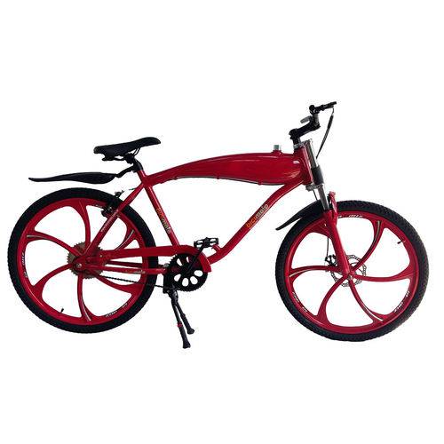Assistência Técnica, SAC e Garantia do produto Bicicleta com Tanque Embutido - Quadro de Alumínio Reforçado para Motorização - Vermelha