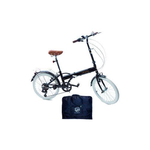 Assistência Técnica, SAC e Garantia do produto Bicicleta Dobrável Fênix Preta com Marcha Shimano 6 Vel com Bolsa de Transporte - Echo Vintage
