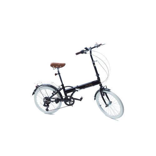 Assistência Técnica, SAC e Garantia do produto Bicicleta Dobrável Vintage Retro Fênix Preta com Marcha Shimano 6 Vel. - Echo Vintage
