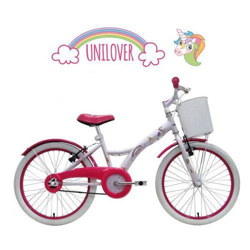 Assistência Técnica, SAC e Garantia do produto Bicicleta Infantil 7-10 Anos Tito Unilover Unicórnios Aro 20 com Cestinha