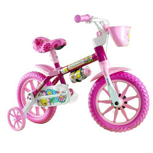 Assistência Técnica, SAC e Garantia do produto Bicicleta Infantil Feminina Pink Aro 12 Flower Selim em Pu