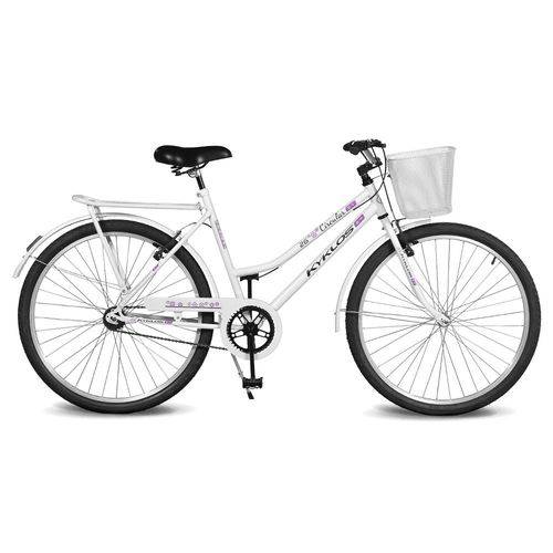 Assistência Técnica, SAC e Garantia do produto Bicicleta Kyklos Aro 26 Circular 5.4 Freio Manual com Cesta Branca