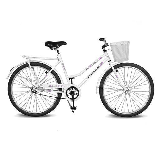 Assistência Técnica, SAC e Garantia do produto Bicicleta Kyklos Aro 26 Circular 5.5 Freio Contrapedal com Cesta Branco