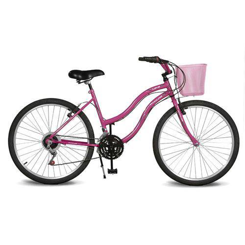 Assistência Técnica, SAC e Garantia do produto Bicicleta Kyklos Aro 26 Leme 6.5 Freio Manual com Cesta 21V Rosa