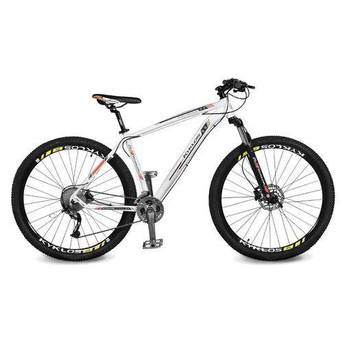 Assistência Técnica, SAC e Garantia do produto Bicicleta Kyklos Aro 29 Endurance 9.9 27 V. Freio Hidráulica com Trava Branco/Laranja