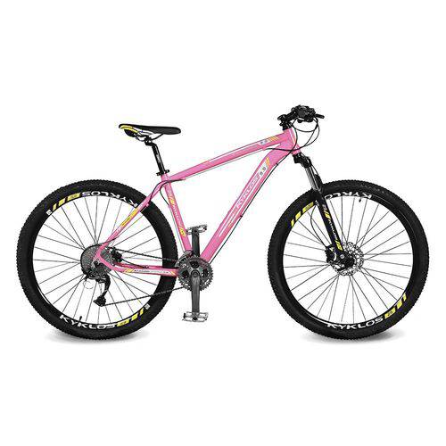 Assistência Técnica, SAC e Garantia do produto Bicicleta Kyklos Aro 29 Endurance 9.9 27 V. Freio Hidráulica com Trava Rosa/Amarelo