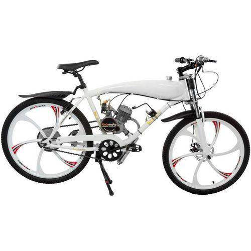 Assistência Técnica, SAC e Garantia do produto Bicicleta Motorizada 48cc 2 Tempos Prata - com Tanque Embutido Branca