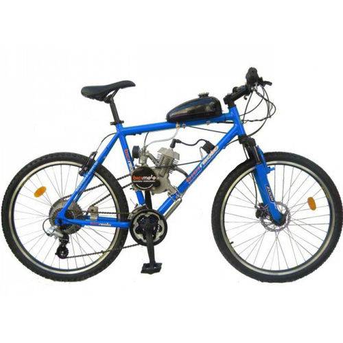 Assistência Técnica, SAC e Garantia do produto Bicicleta Motorizada 80cc 2 Tempos - Quadro de Aço Hi-Ten - Azul