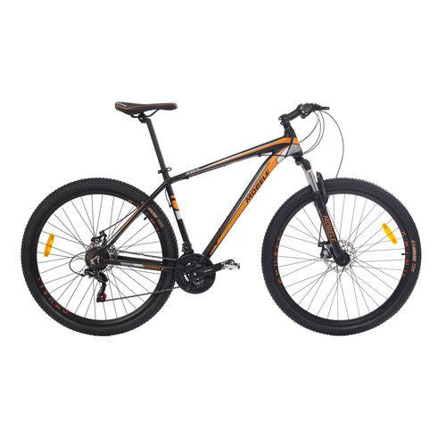 Assistência Técnica, SAC e Garantia do produto Bicicleta MTB Mobele Rhino 21v Preta com Laranja 17"