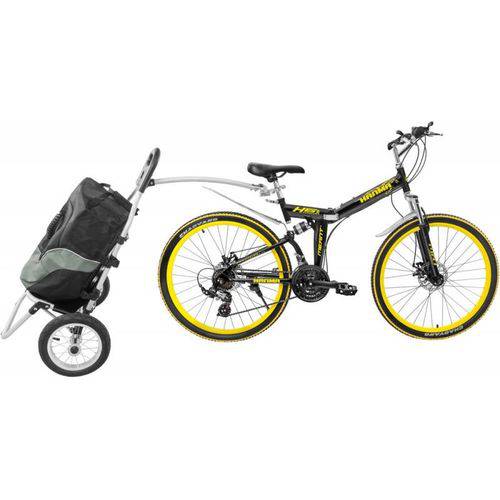 Assistência Técnica, SAC e Garantia do produto Bike Trailer em Alumínio P/ Bicicleta com Mochila para Compras - Bicicleta Motorizada - Bicimoto