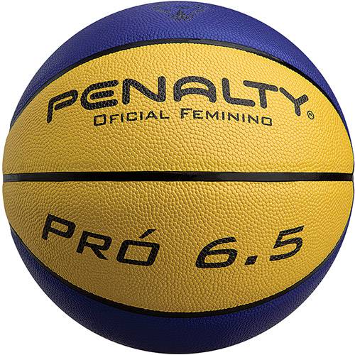 Assistência Técnica, SAC e Garantia do produto Bola de Basquete Pró 6.5 Oficial Feminino Amarelo e Azul - Penalty
