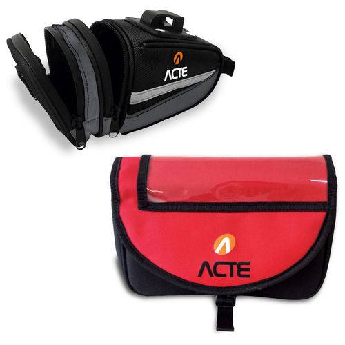 Assistência Técnica, SAC e Garantia do produto Kit Bolsa ACTE A26 para Guidão de Bicicleta + Bolsa para Selim de Bicicleta ACTE A24