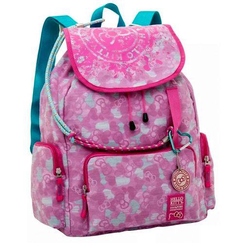 Assistência Técnica, SAC e Garantia do produto Bolsa Mochila de Costas Hello Kitty Laços Rosa - Pcf Global