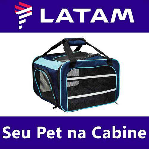 Assistência Técnica, SAC e Garantia do produto Bolsa para Transportar Seu Pet na Cabine do Avião - Cia LATAM - Eleva Mundi - (Cor Azul)