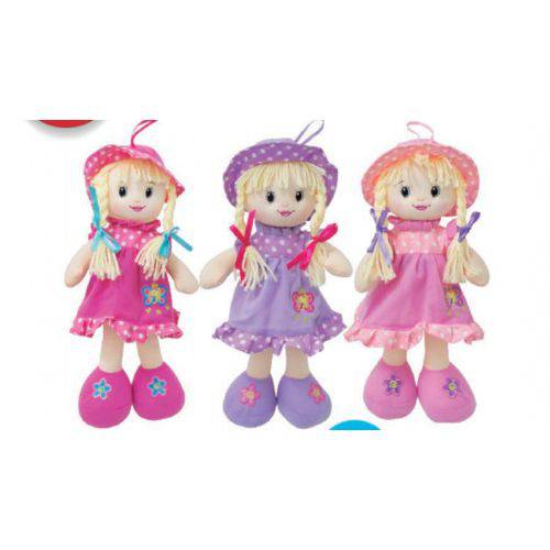 Assistência Técnica, SAC e Garantia do produto Boneca de Pano Baby Doll Rosa Claro, Rosa Escuro e Lilás - BBR TOYS