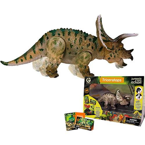 Assistência Técnica, SAC e Garantia do produto Boneco Jurassic Action Triceratops Médio - Geoworld