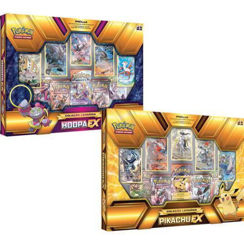 Assistência Técnica, SAC e Garantia do produto Box Pokemon Pikachu Ex + Box Pokemon Hoopa Ex (Coleção Lendária) em Português - Copag