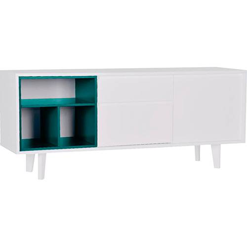 Assistência Técnica, SAC e Garantia do produto Buffet Horizonte 2 Portas 1 Gaveta 1600 Branco/Azul Oceano - Orb