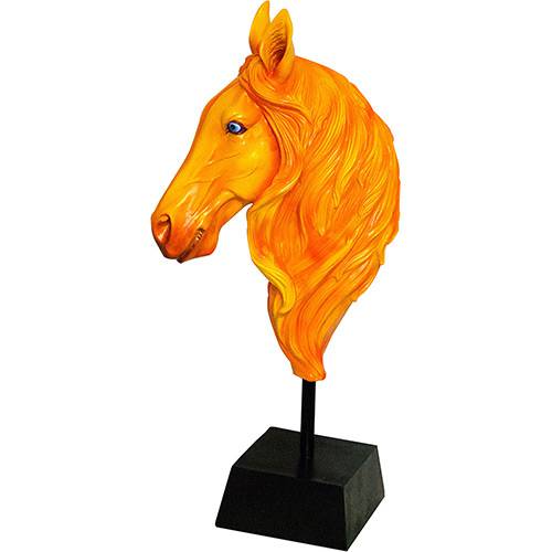 Assistência Técnica, SAC e Garantia do produto Busto de Cavalo Decorativo Resina Laranja - Fullway