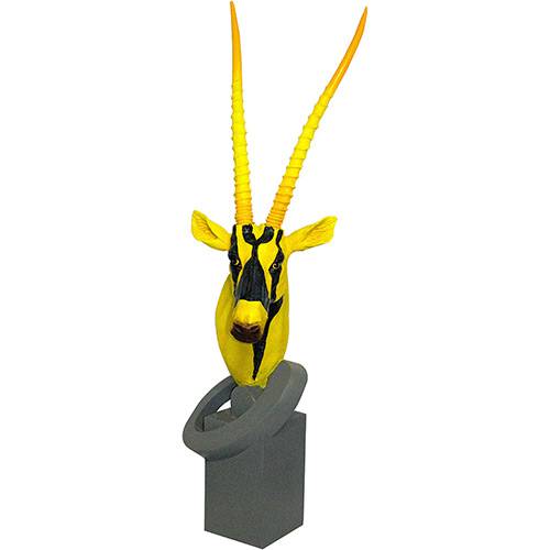 Assistência Técnica, SAC e Garantia do produto Cabeça de Antilope Decorativo Resina Amarelo - Fullway