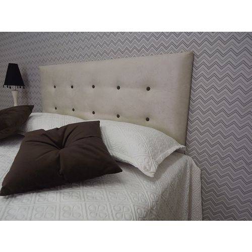 Assistência Técnica, SAC e Garantia do produto Cabeceira Rbl 10 Suede Am Bege Botões Marrom Solteiro 90x60