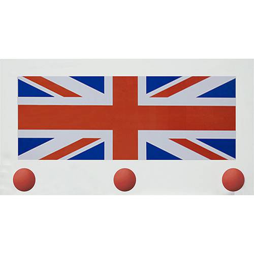 Assistência Técnica, SAC e Garantia do produto Cabideiro de Parede Flag England 3 Ganchos Branco - Kapos