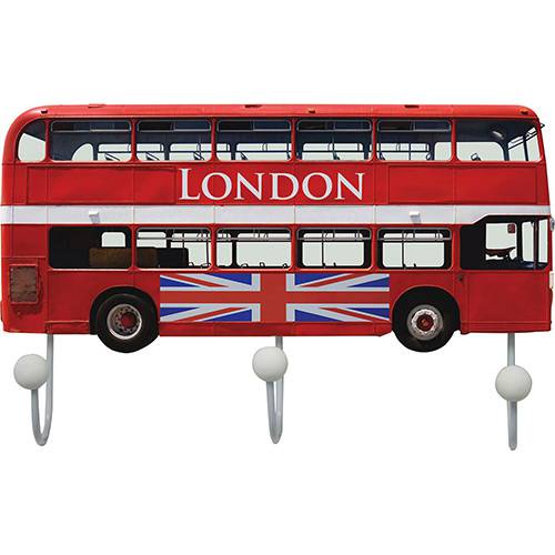 Assistência Técnica, SAC e Garantia do produto Cabideiro de Parede London Bus 3 Ganchos Vermelho - Kapos