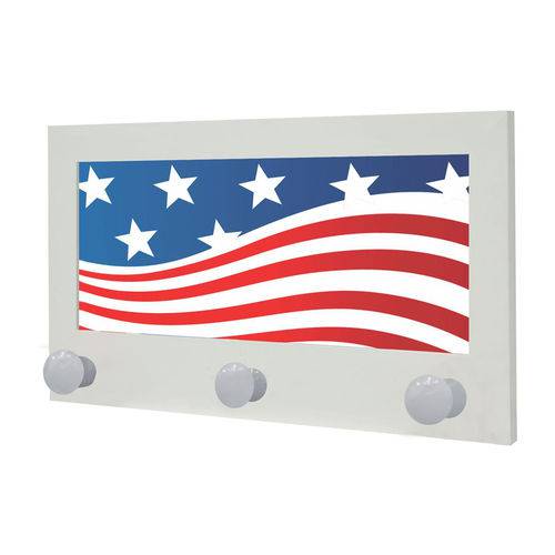 Assistência Técnica, SAC e Garantia do produto Cabideiro Flag United States 26X35 Branco Kapos