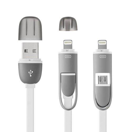 Assistência Técnica, SAC e Garantia do produto Cabo 2 em 1 USB com Adaptador Branco