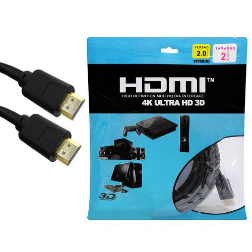 Assistência Técnica, SAC e Garantia do produto Cabo Hdmi 2.0 4k Ultra HD 3d Full HD 2 Metros Security Parts