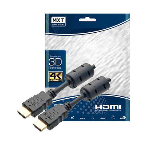 Assistência Técnica, SAC e Garantia do produto Cabo Hdmi 1.4V High Speed Gold 3.0M com Filtro MXT 8.1.358