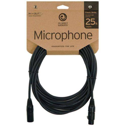 Assistência Técnica, SAC e Garantia do produto Cabo Microfone Planet Waves Pw-cmic-25 Classic 7.62 Metros