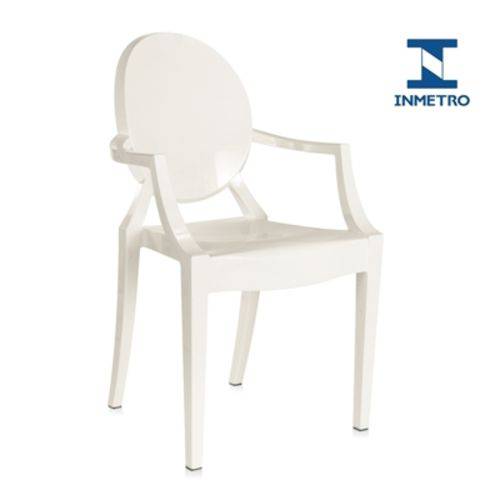 Assistência Técnica, SAC e Garantia do produto Cadeira Acrílica Louis Ghost - com Braços - Sophia - Branco Off White