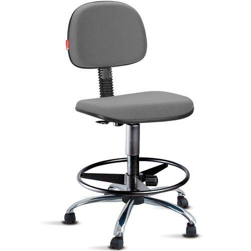Assistência Técnica, SAC e Garantia do produto Cadeira Alta Sem Braços com Rodízios Tecido Cinza Cb08