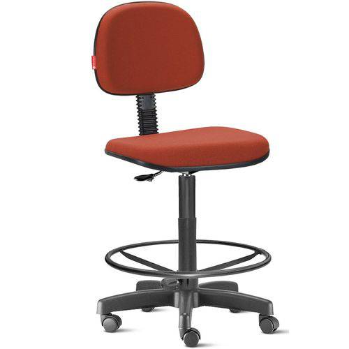 Assistência Técnica, SAC e Garantia do produto Cadeira Alta Sem Braços com Rodízios Tecido Laranja Escuro Cb07