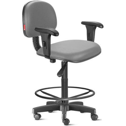 Assistência Técnica, SAC e Garantia do produto Cadeira Caixa Alta com Braços com Rodízios Courvim Cinza Cb03
