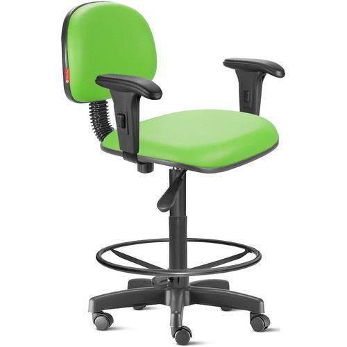 Assistência Técnica, SAC e Garantia do produto Cadeira Caixa Alta com Braços com Rodízios Courvim Verde Limão Cb03